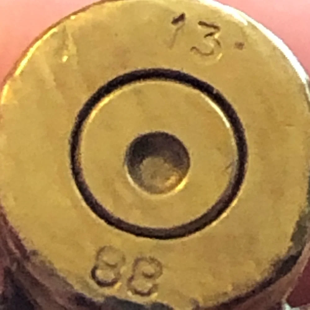 Vintage handmade hammered brass bullet primer ring